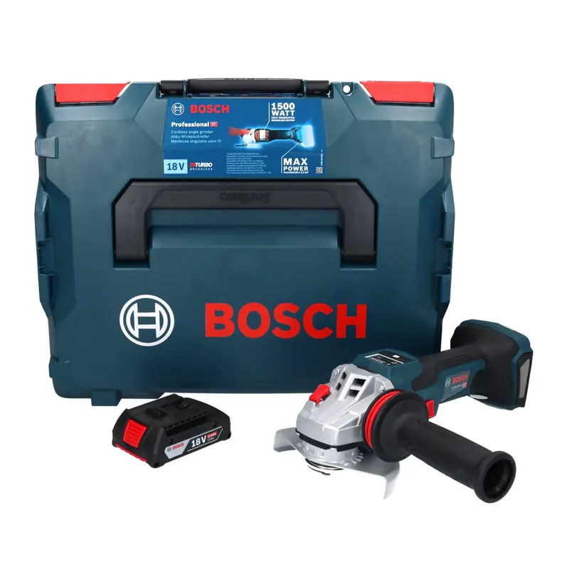 Bosch GWS 18V-15 SC Professional Akku Winkelschleifer 18 V 125 mm Brushless + 1x Akku 2,0 Ah + L-BOXX - ohne Ladegerät Billig