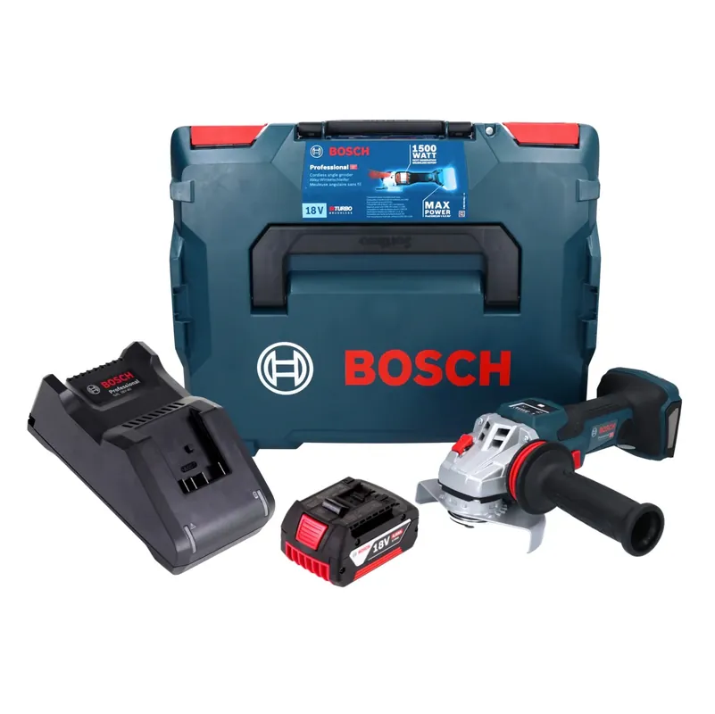 Jetzt Kaufen Bosch GWS 18V-15 SC Professional Akku Winkelschleifer 18 V 125 mm Brushless + 1x Akku 4,0 Ah + Ladegerät + L-BOXX