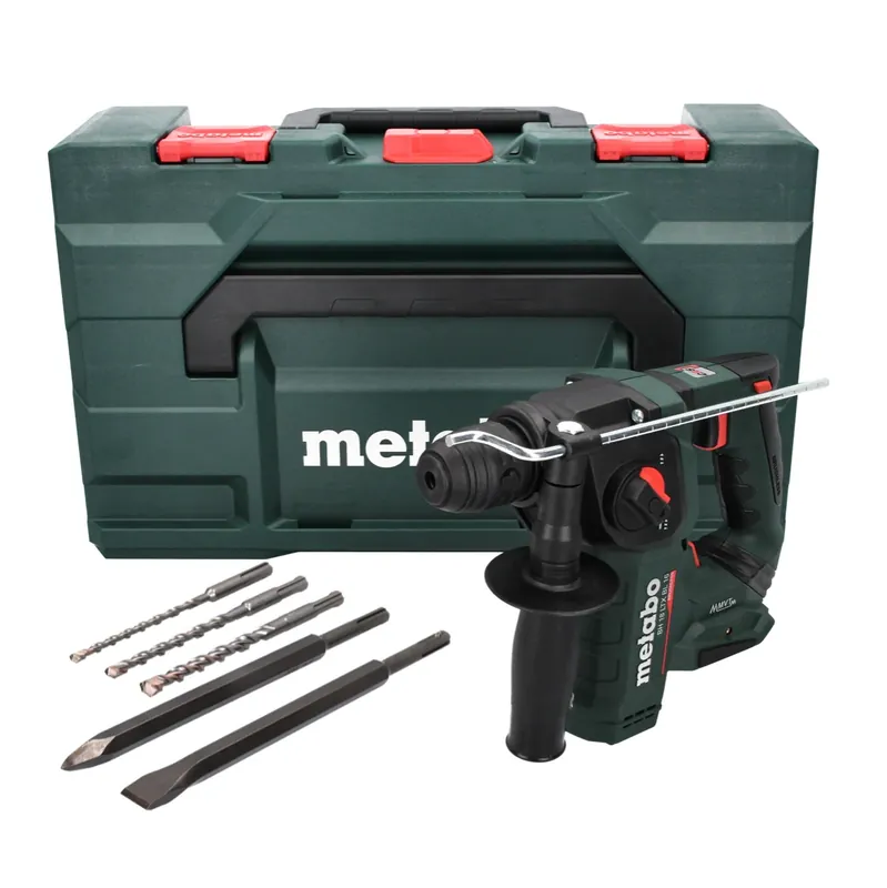 Metabo BH 18 LTX BL 16 Akku Bohrhammer 18 V 1,3 J SDS plus Brushless + 5 tlg. Bohrer und Meißel Set + metaBOX - ohne Akku, ohne Ladegerät Meistverkauft