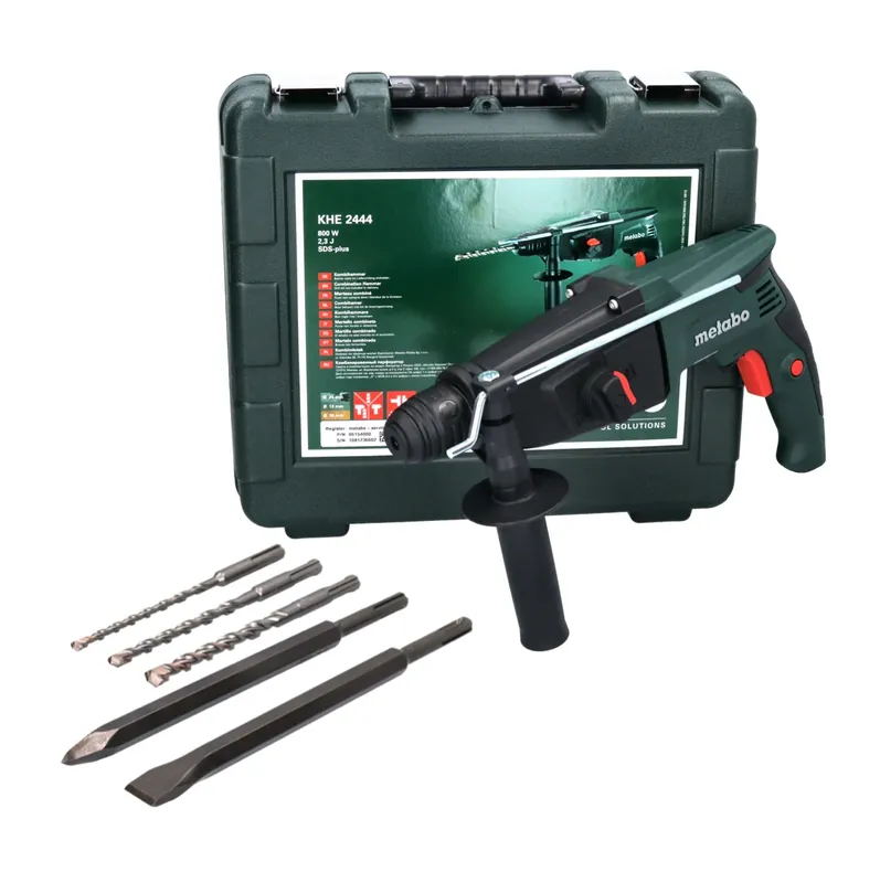 Metabo KHE 2444 Kombihammer 800 W SDS plus 2,3 J + 5 tlg. Bohrer und Meißel Set + Koffer Direkt Vom Hersteller