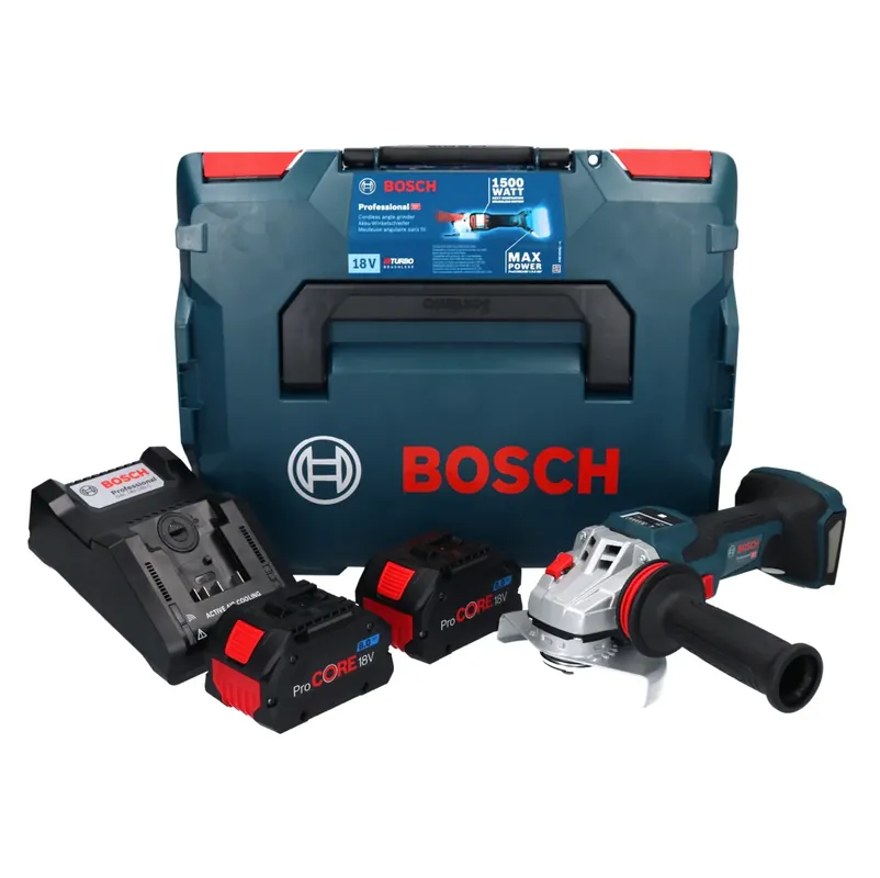 Bosch GWS 18V-15 SC Professional Akku Winkelschleifer 18 V 125 mm Brushless + 2x ProCORE Akku 8,0 Ah + Ladegerät + L-BOXX Saisonangebot