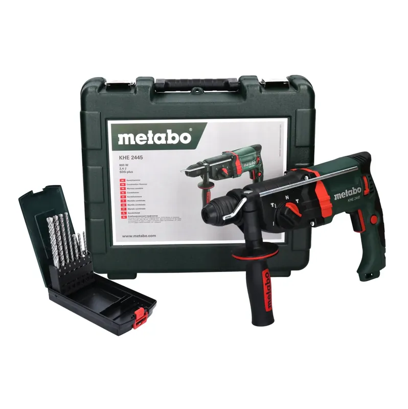 Sofort Bestellen Metabo KHE 2445 Kombihammer 800 W 2,4 J SDS plus + 7 tlg. Bohrer Set + Koffer