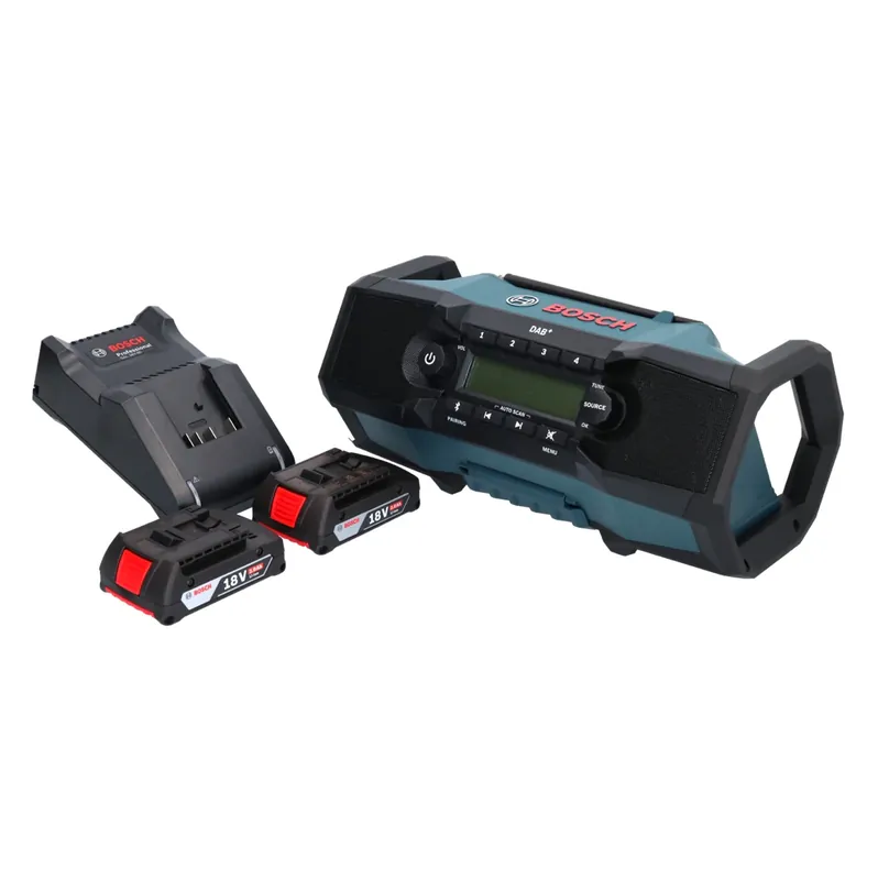 Angebot Bosch GPB 18V-2 SC Professional Akku Baustellenradio 18 V DAB+ Bluetooth AUX + 2x Akku 2,0 Ah + Ladegerät