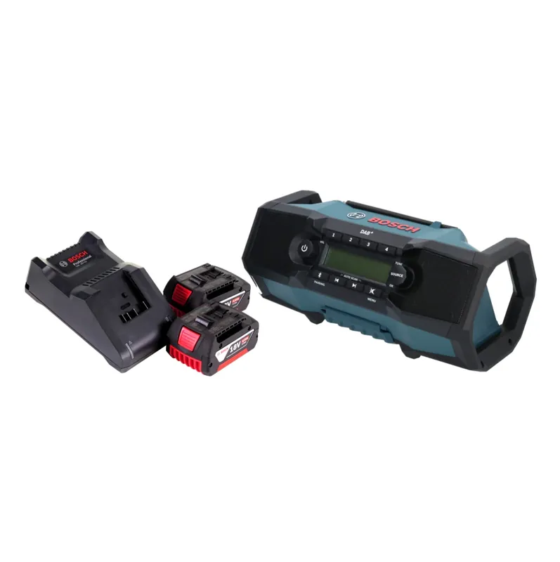 Bosch GPB 18V-2 SC Professional Akku Baustellenradio 18 V DAB+ Bluetooth AUX + 2x Akku 4,0 Ah + Ladegerät Echt