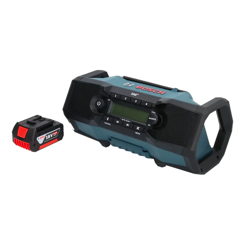 Heißes Angebot Bosch GPB 18V-2 SC Professional Akku Baustellenradio 18 V DAB+ Bluetooth AUX + 1x Akku 5,0 Ah - ohne Ladegerät