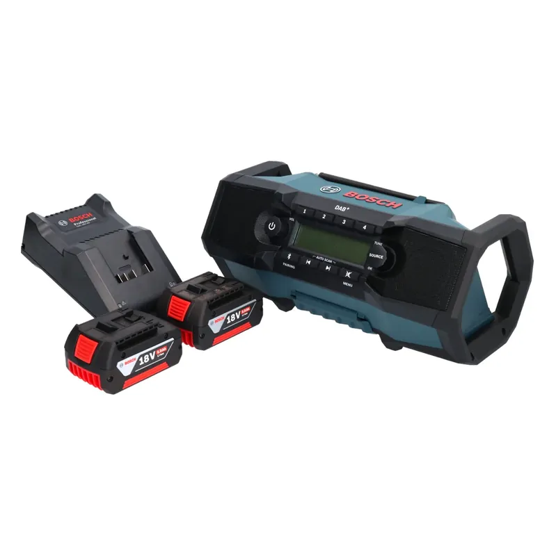 Bosch GPB 18V-2 SC Professional Akku Baustellenradio 18 V DAB+ Bluetooth AUX + 2x Akku 5,0 Ah + Ladegerät Direktkauf