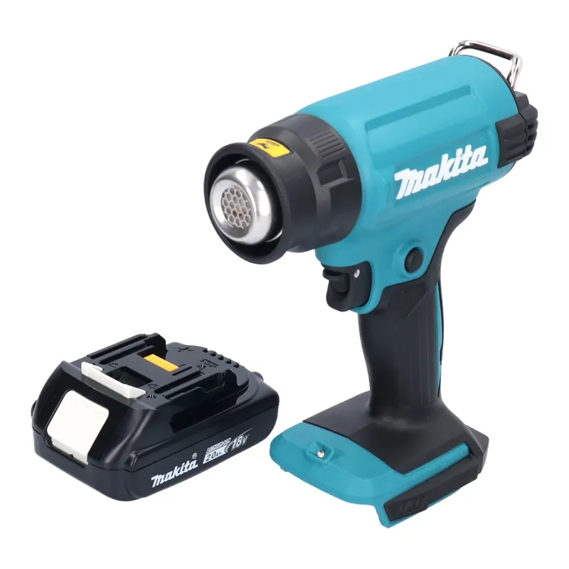 Makita DHG 180 A1 Akku Heißluftgebläse 18 V 550 °C + 1x Akku 2,0 Ah - ohne Ladegerät Nur Für Kurze Zeit