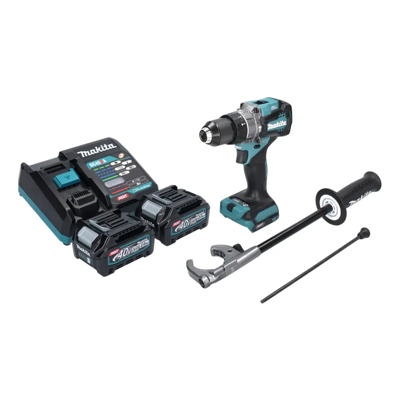 Makita HP 001 GA2 Akku Schlagbohrschrauber 40 V max. 140 Nm XGT Brushless + 2x Akku 2,0 Ah + Ladegerät Neue Kollektion