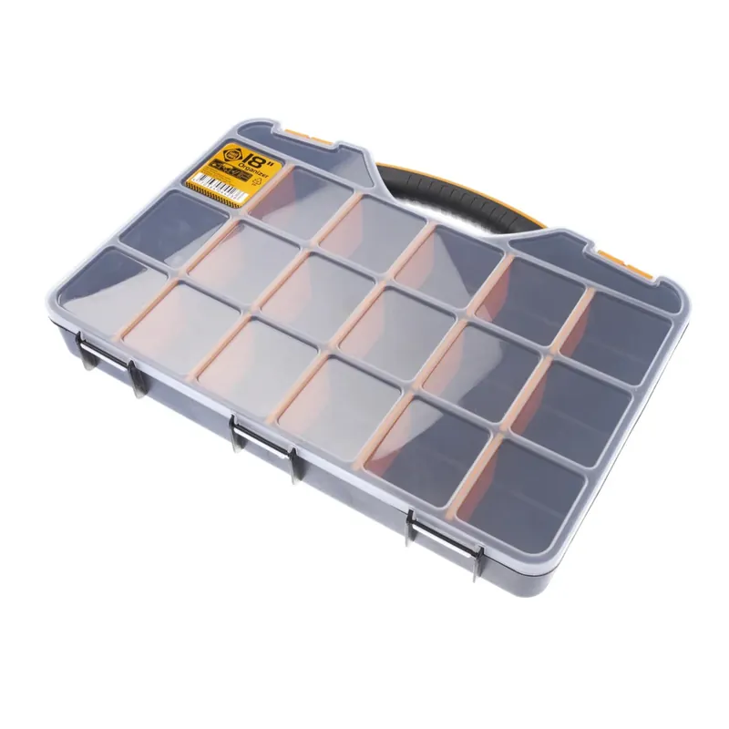 Forte Tools ORG-18 Werkzeugbox in 42x32x6 cm, Aufbewahrungsbox, Organizer mit 18 verschiedenen Fächern, entnehmbar, stabile Box, kratzfester Deckel ( 000051144815 ) Aktuell