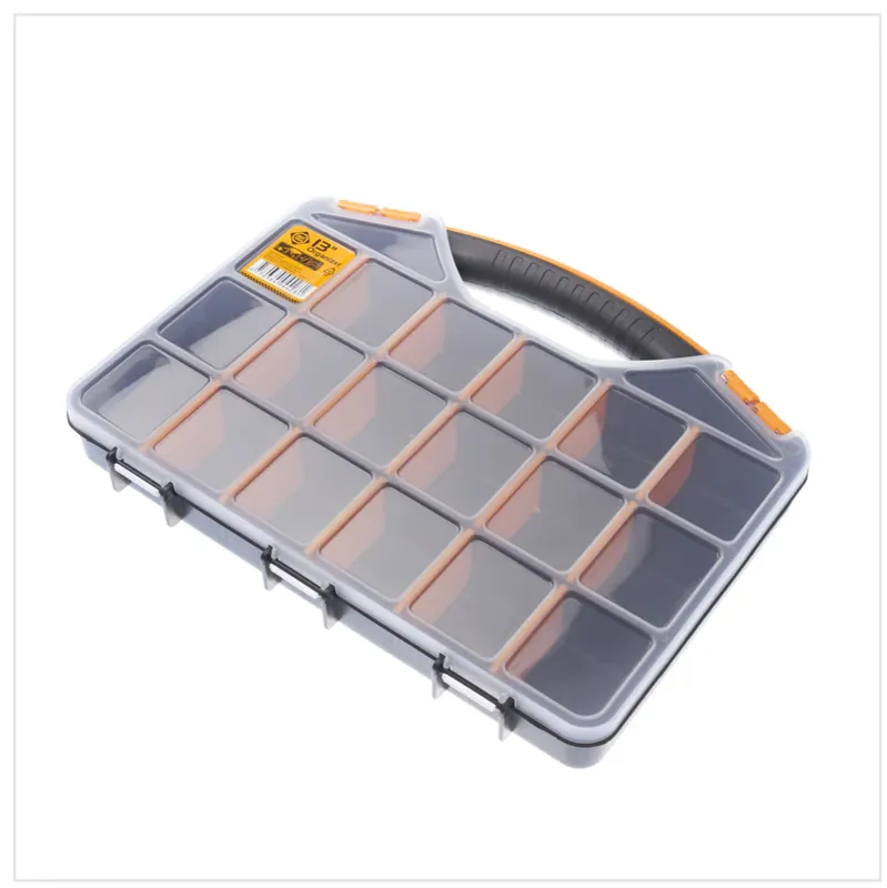 Forte Tools ORG-13 Werkzeugbox in 33x25x5 cm, Aufbewahrungsbox, Organizer mit 18 verschiedenen Fächern, entnehmbar, stabile Box, kratzfester Deckel ( 000051144773 ) Neue Ware