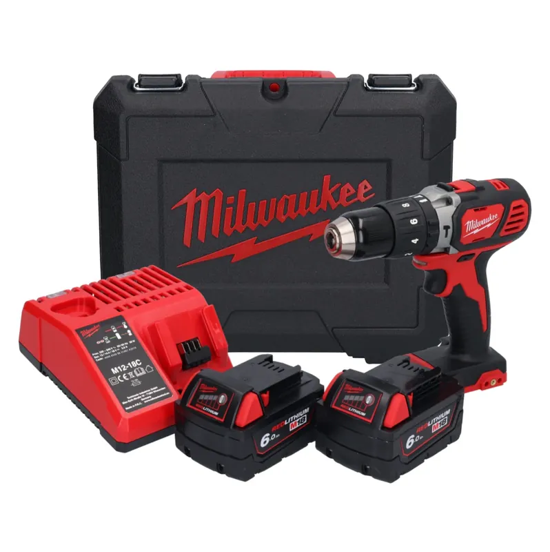 Milwaukee M18 BPD-602C Akku Schlagbohrschrauber 18 V 60 Nm + 2x Akku 6,0 Ah + Ladegerät + Koffer Wochenendangebot