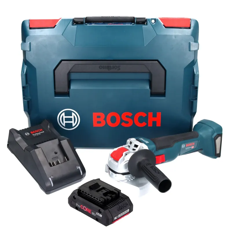 Bosch GWX 18V-10 Professional Akku Winkelschleifer 18 V 125 mm X-LOCK Brushless + 1x ProCORE Akku 4,0 Ah + Ladegerät + L-Boxx Mega-Angebot
