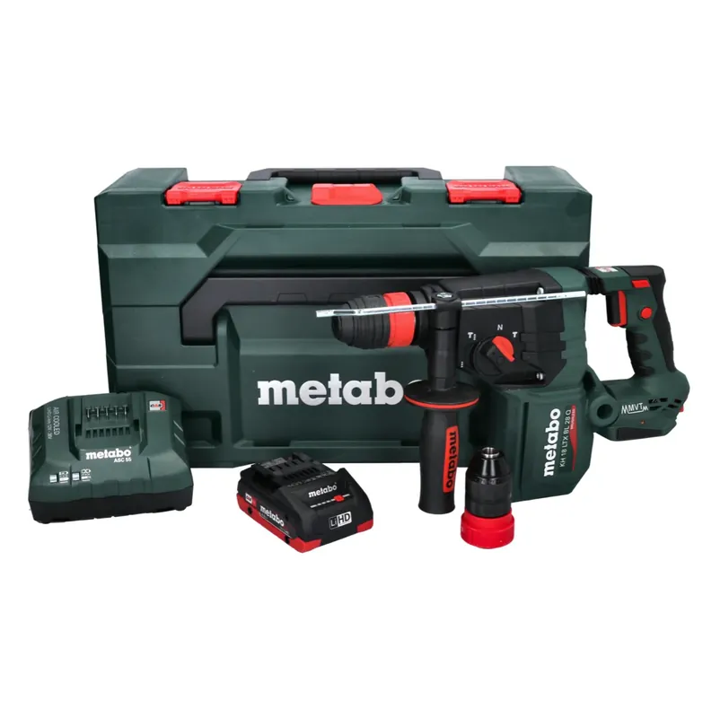 Metabo KH 18 LTX BL 28 Q Akku Bohrhammer 18 V 3 J SDS plus Brushless + 1x Akku 4,0 Ah + Ladegerät + metaBOX Abverkauf