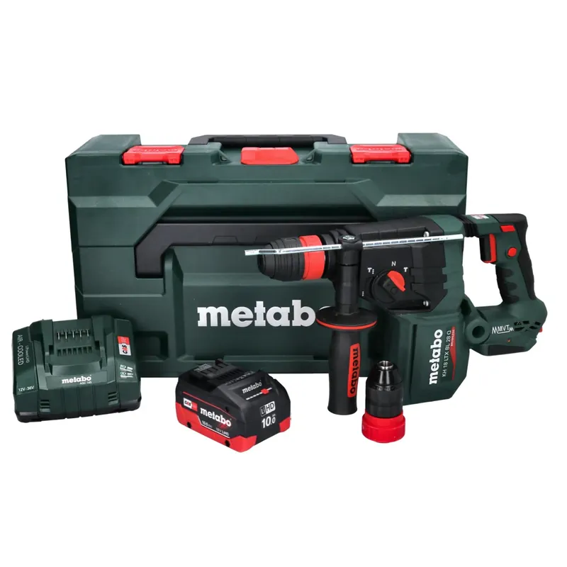 Abverkauf Metabo KH 18 LTX BL 28 Q Akku Bohrhammer 18 V 3 J SDS plus Brushless + 1x Akku 10,0 Ah + Ladegerät + metaBOX