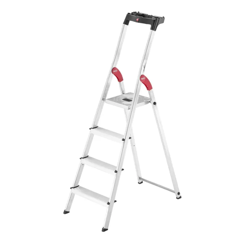 Schneller Versand Hailo L60 StandardLine Sicherheits Stehleiter Aluminium 4 Stufen 146 cm 150 kg ( 8160-407 )