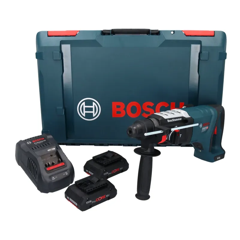 Billig Bosch GBH 18V-28 DC Professional Akku Bohrhammer 18 V 3,4 J SDS Plus Brushless + 2x ProCORE Akku 4,0 Ah + Ladegerät + XL-Boxx