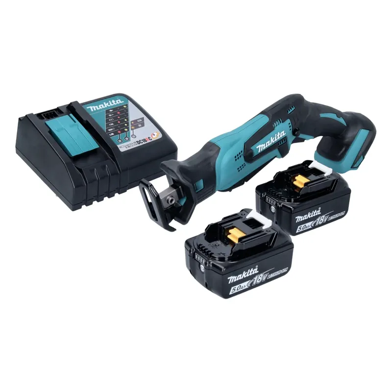 Billig Makita DJR 185 RT Akku Recipro Säbelsäge 18 V + 2x Akku 5,0 Ah + Ladegerät