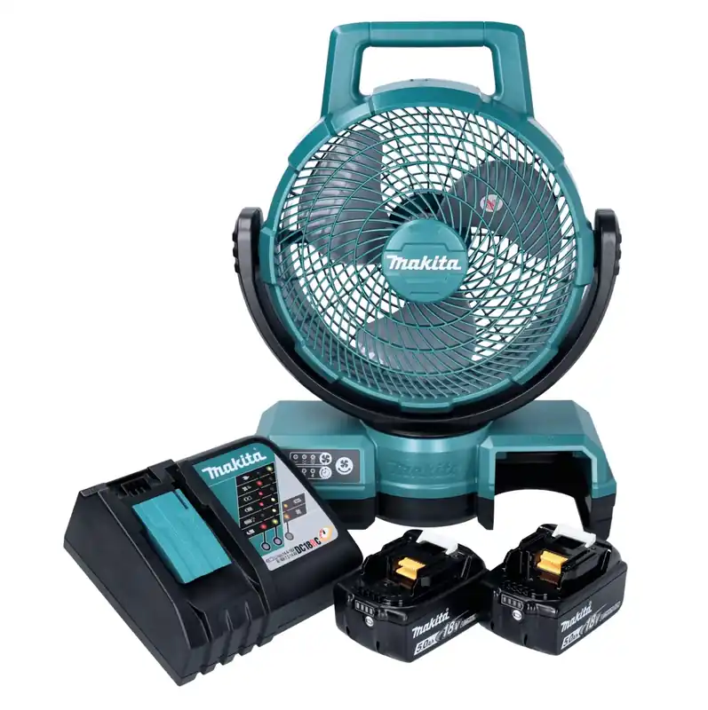Zertifiziert Makita DCF 203 RT Akku Lüfter Ventilator 14,4 V - 18 V + 2x Akku 5,0 Ah + Ladegerät