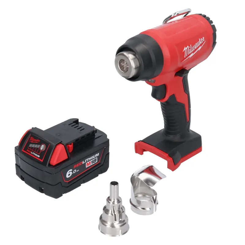 Milwaukee M18 BHG-601 Akku Heißluftgebläse 18 V 470 °C + 1x Akku 6,0 Ah - ohne Ladegerät Abverkauf