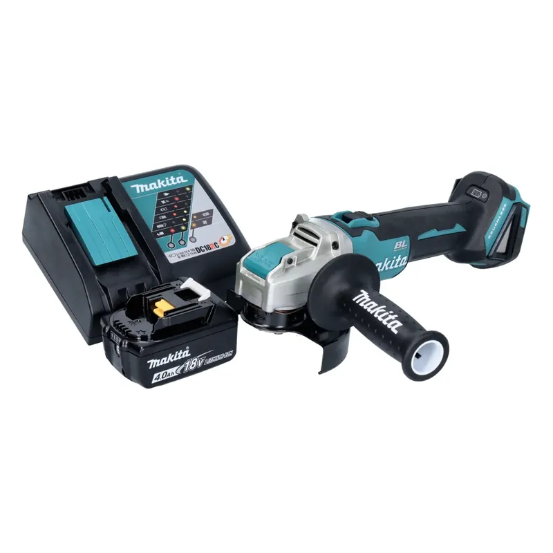 Neue Ware Makita DGA 521 RM1X1 Akku Winkelschleifer 18 V 125 mm X-LOCK Brushless + 1x Akku 4,0 Ah + Ladegerät