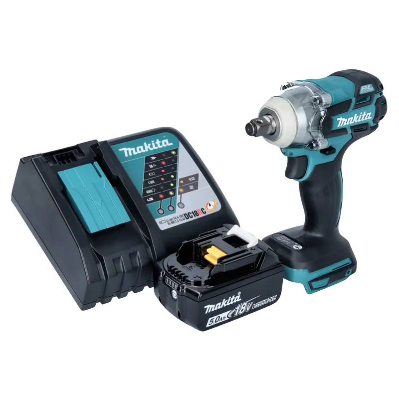Geprüft Makita DTW 285 RT1 Akku Schlagschrauber 18 V 280 Nm 1/2" Brushless + 1x Akku 5,0 Ah + Ladegerät