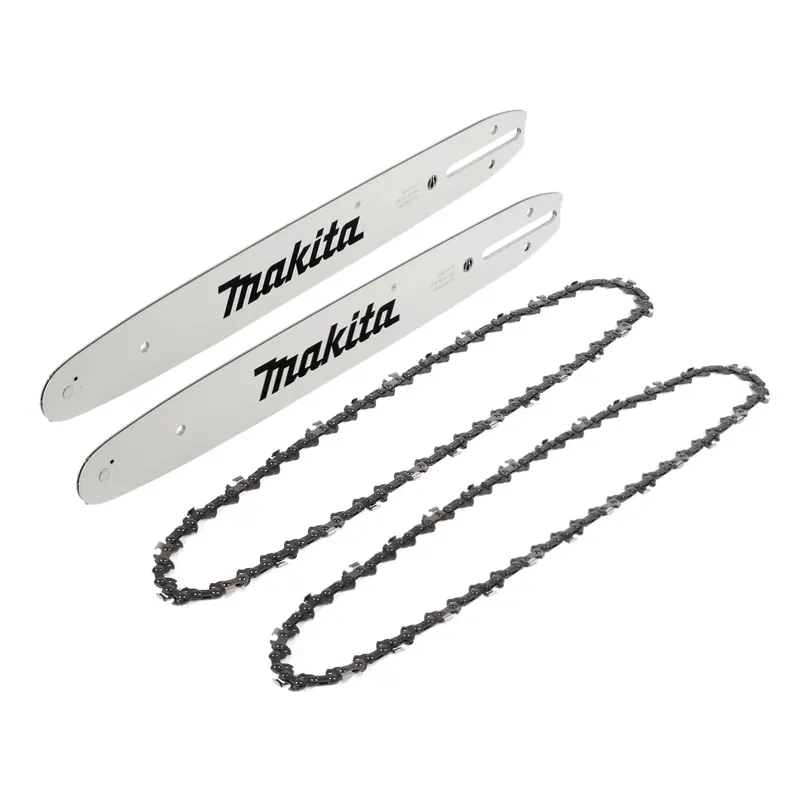 Makita Sägeschiene 35 cm 1,1 mm 3/8" Führungsschiene Schwert 2 Stk. + 2x Makita Sägekette 35 cm 1,1 mm 3/8" Sonderaktion