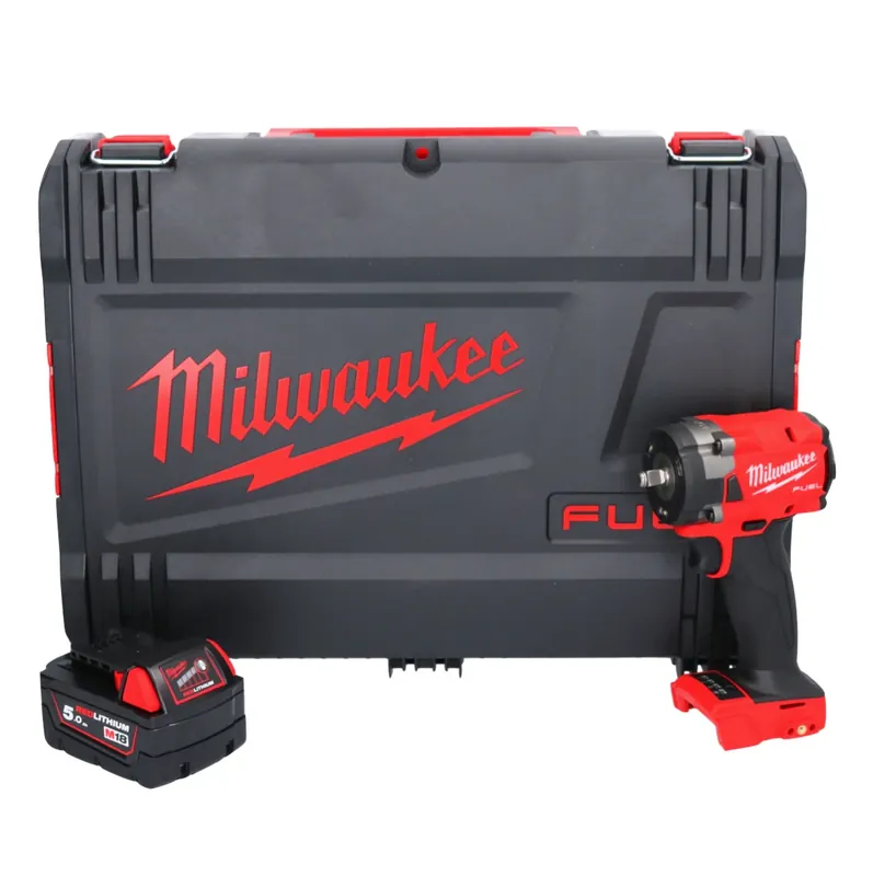 Milwaukee M18 FIW2F38-501X Akku Schlagschrauber 18 V 339 Nm 3/8 " Brushless + 1x Akku 5,0 Ah + HD Box - ohne Ladegerät Mega-Angebot