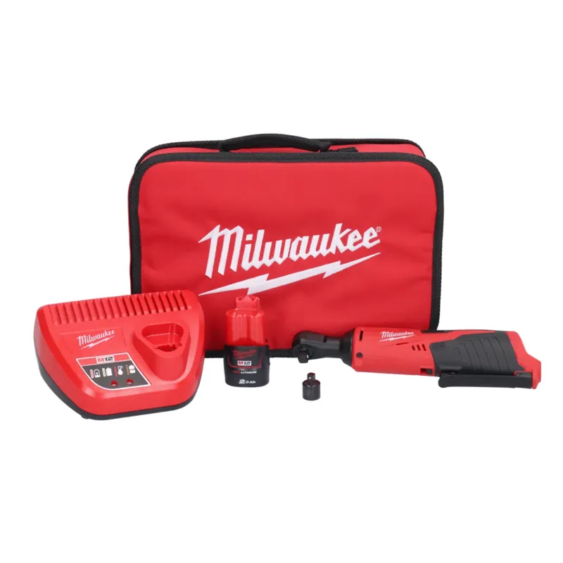 Milwaukee M12 IR-201B Akku Ratsche 12 V 47 Nm 3/8" + 1x Akku 2,0 Ah + Ladegerät + Tasche ( 4933448110 ) Billig