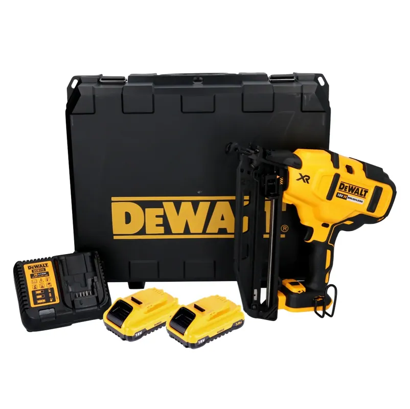DeWalt DCN 660 L2 Akku Nagler 18V 32-63 mm Brushless + 2x Akku 3,0 Ah + Ladegerät + Koffer Saisonangebot