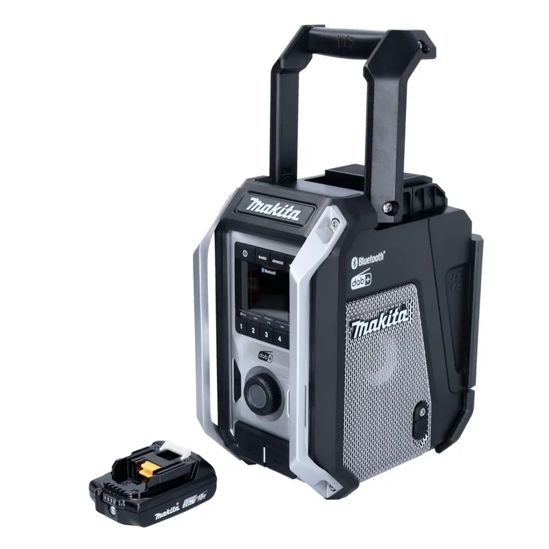 Makita DMR 115 A1B Akku Baustellenradio 12 V - 18 V Bluetooth DAB+ IP65 Schwarz + 1x Akku 2,0 Ah - ohne Ladegerät Neue Ware