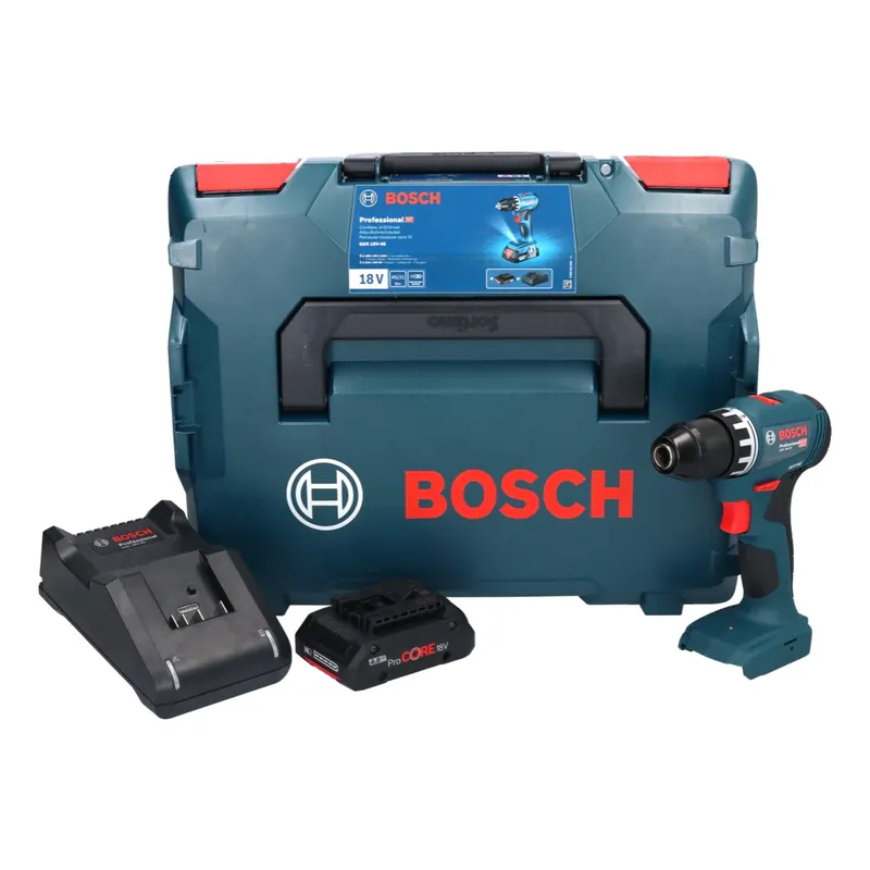 Sale Bosch GSR 18V-45 Akku Bohrschrauber 18 V 45 Nm Brushless + 1x ProCORE Akku 4,0 Ah + Ladegerät + L-Boxx
