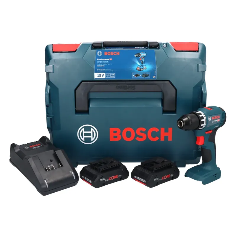 Sale Bosch GSR 18V-45 Akku Bohrschrauber 18 V 45 Nm Brushless + 2x ProCORE Akku 4,0 Ah + Ladegerät + L-Boxx