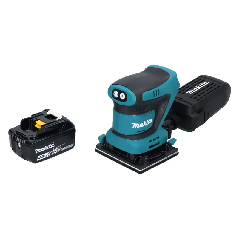 Abverkauf Makita DBO 480 M1 Akku Schwingschleifer 18 V 112 x 102 mm + 1x Akku 4,0 Ah - ohne Ladegerät