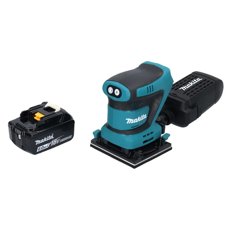 Makita DBO 480 G1 Akku Schwingschleifer 18 V 112 x 102 mm + 1x Akku 6,0 Ah - ohne Ladegerät Neue Ware