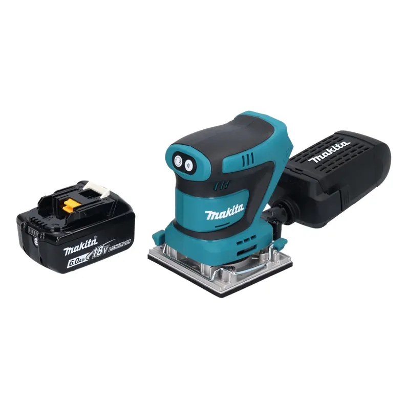 Sale Makita DBO 482 G1 Akku Schwingschleifer 18 V 112 x 102 mm + 1x Akku 6,0 Ah - ohne Ladegerät