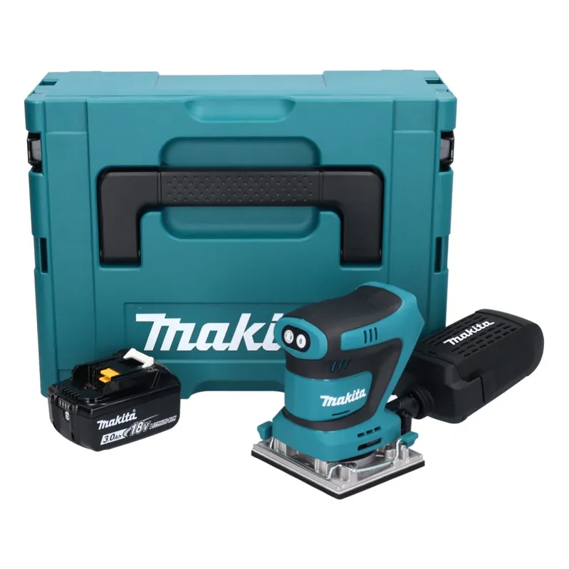 Makita DBO 482 F1J Akku Schwingschleifer 18 V 112 x 102 mm + 1x Akku 3,0 Ah + Makpac - ohne Ladegerät Bestseller