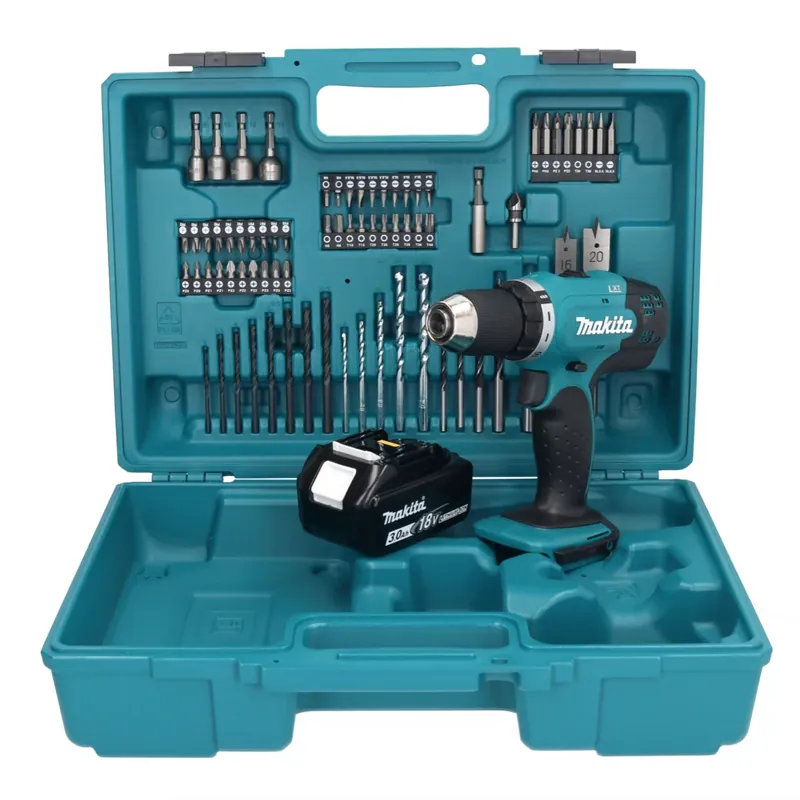 Makita DDF 453 F1X1 Akku Bohrschrauber 18 V 42 Nm + 1x Akku 3,0 Ah + 74 tlg. Zubehörset + Koffer - ohne Ladegerät Letzte Chance