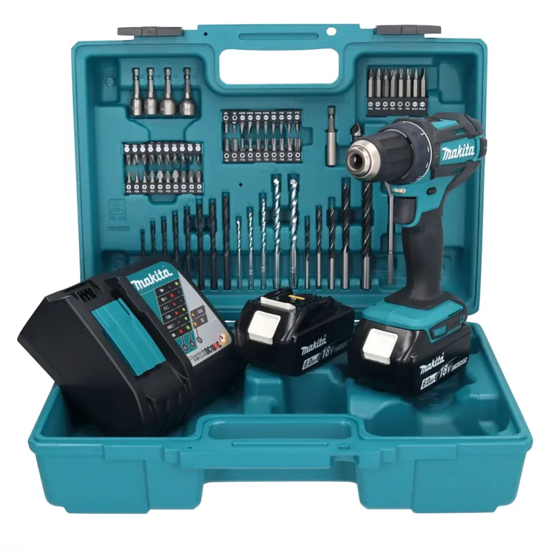 Neue Kollektion Makita DDF 482 RGX1 Akku Bohrschrauber 18 V 62 Nm + 2x Akku 6,0 Ah + Ladegerät + 74 tlg. Zubehörset + Koffer