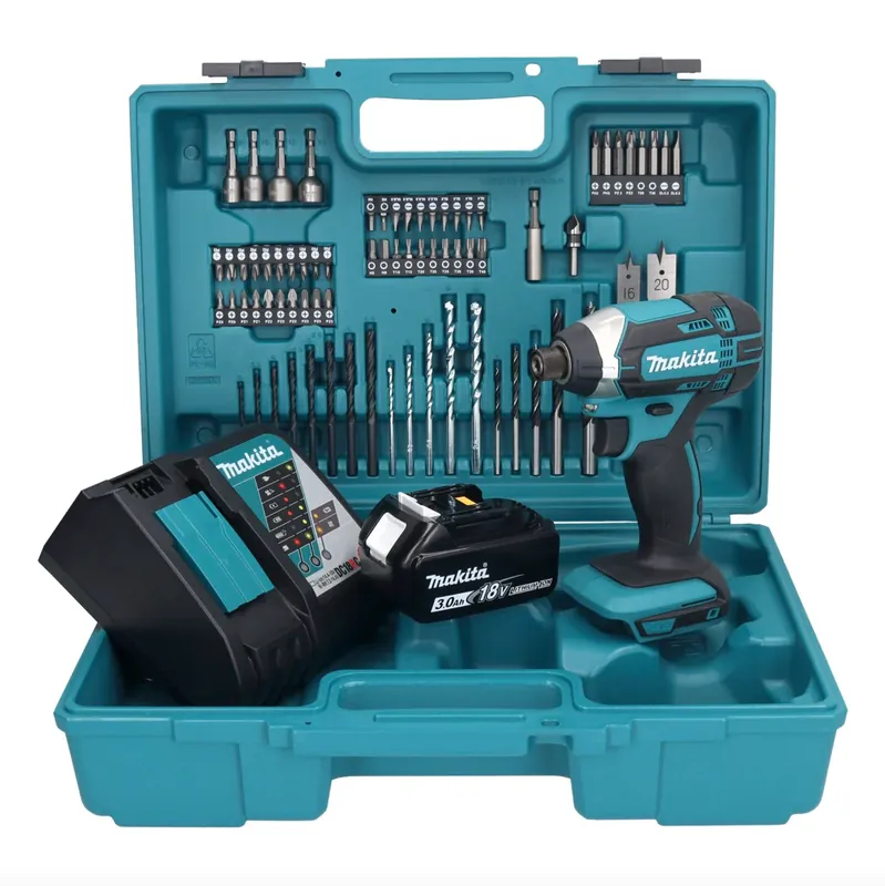 Makita DTD 152 RF1X1 Akku Schlagschrauber 18 V 165 Nm 1/4" + 1x Akku 3,0 Ah + Ladegerät + 74 tlg. Zubehörset + Koffer Direkt Vom Hersteller