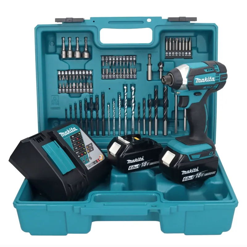 Makita DTD 152 RGX1 Akku Schlagschrauber 18 V 165 Nm 1/4" + 2x Akku 6,0 Ah + Ladegerät + 74 tlg. Zubehörset + Koffer Jetzt Bestellen