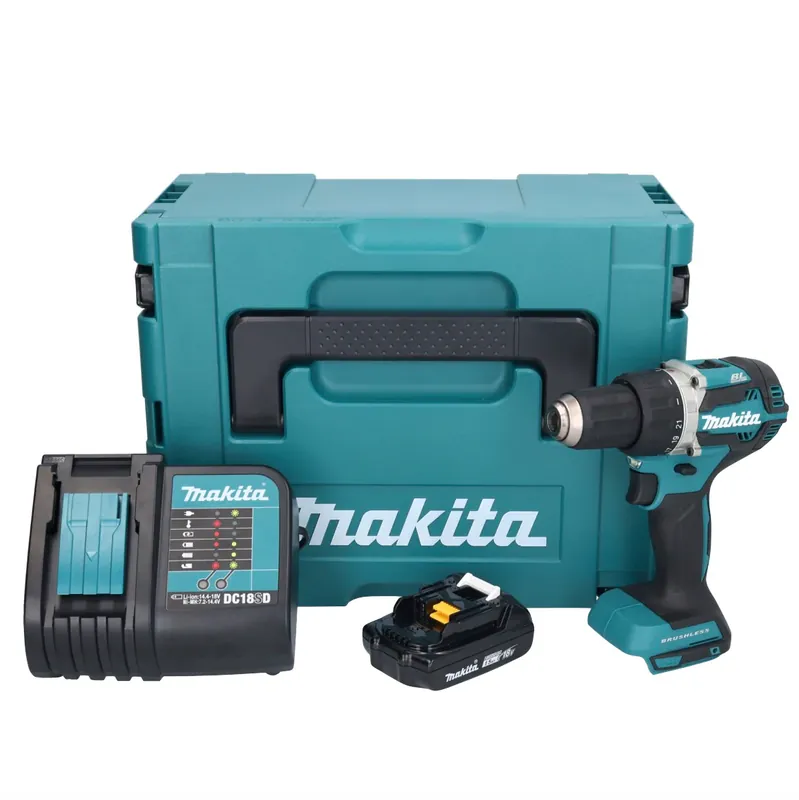 Rabatt Makita DDF 484 SY1J Akku Bohrschrauber 18 V 54 Nm + 1x Akku 1,5 Ah + Ladegerät + Makpac