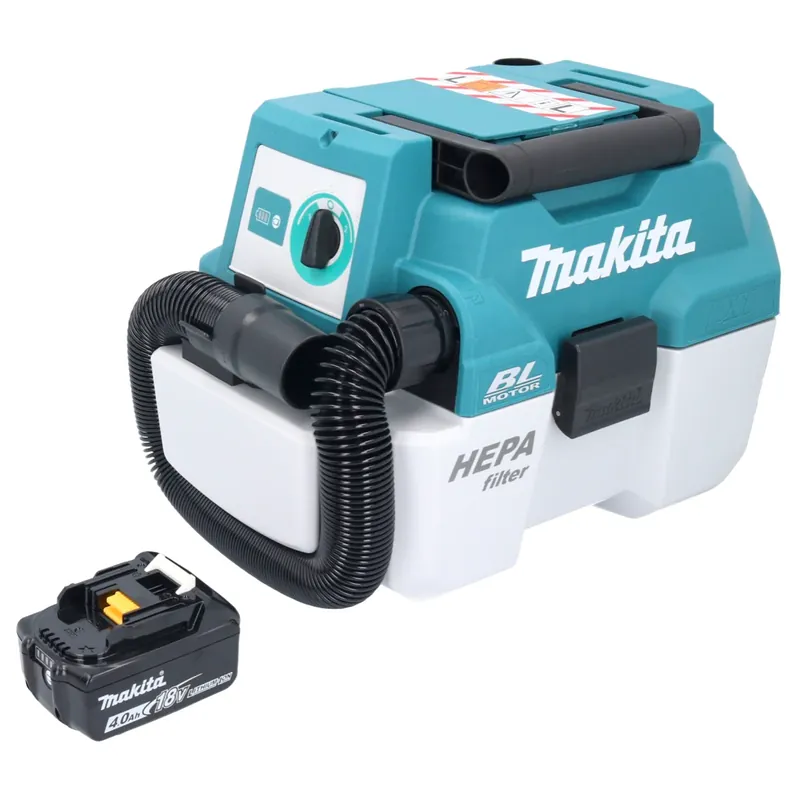 Makita DVC 750 LM1 Akku Staubsauger LXT 18 V 67 mbar 7,5 l Brushless + 1x Akku 4,0 Ah - ohne Ladegerät Abverkauf