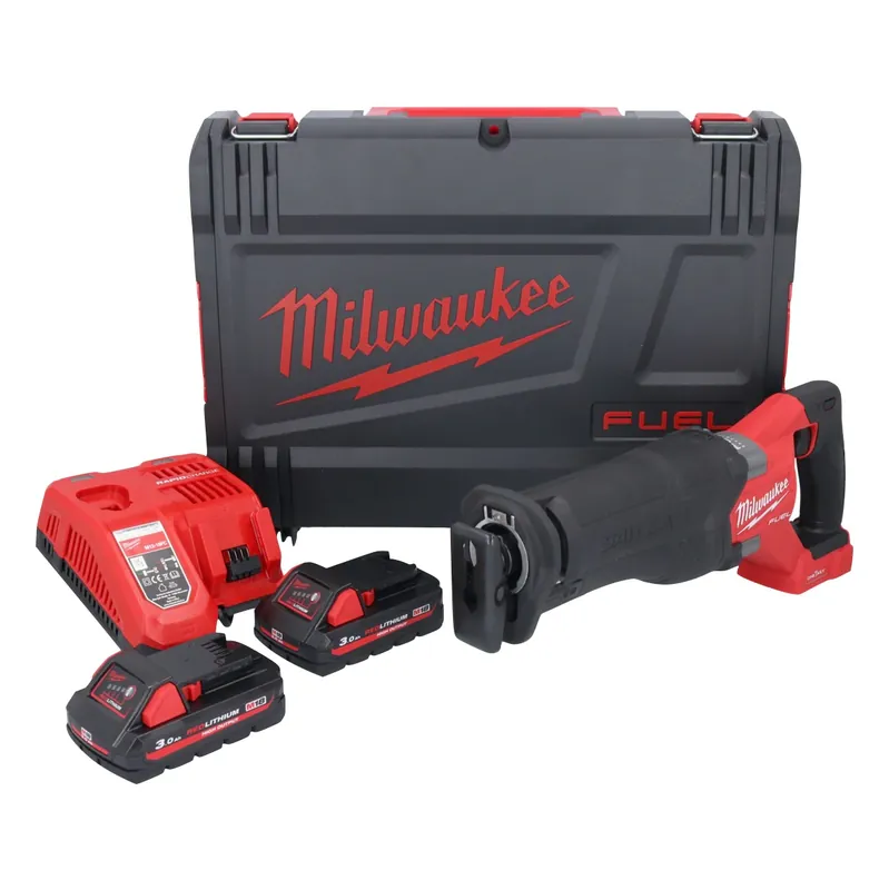 Milwaukee M18 ONEFSZ-302X Akku Recipro Säbelsäge 18 V Brushless + 2x Akku 3,0 Ah + Ladegerät + HD Box Rabatt