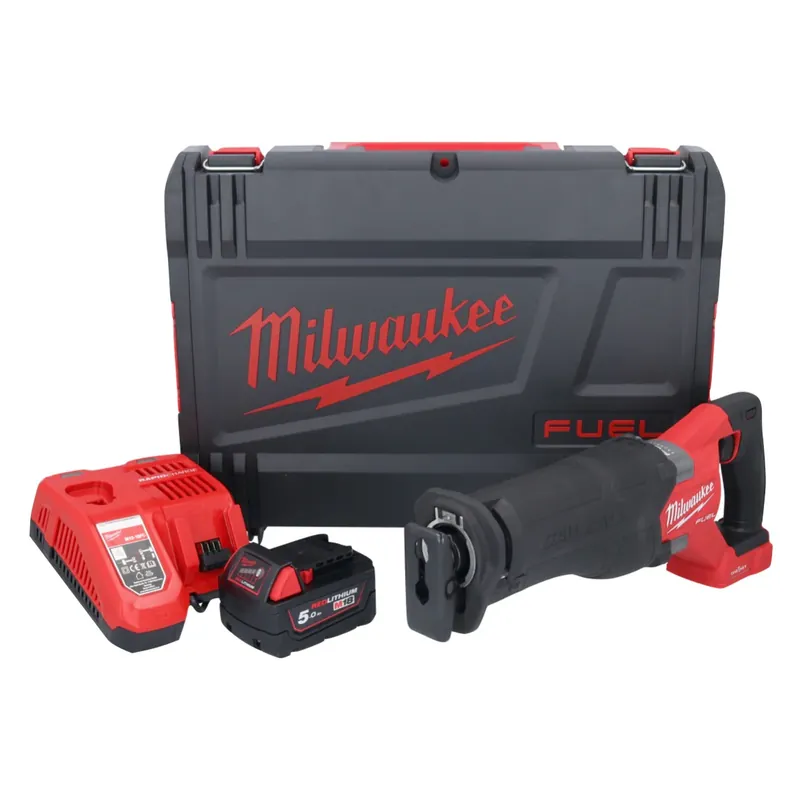 Milwaukee M18 ONEFSZ-501X Akku Recipro Säbelsäge 18 V Brushless + 1x Akku 5,0 Ah + Ladegerät + HD Box Nur Für Kurze Zeit