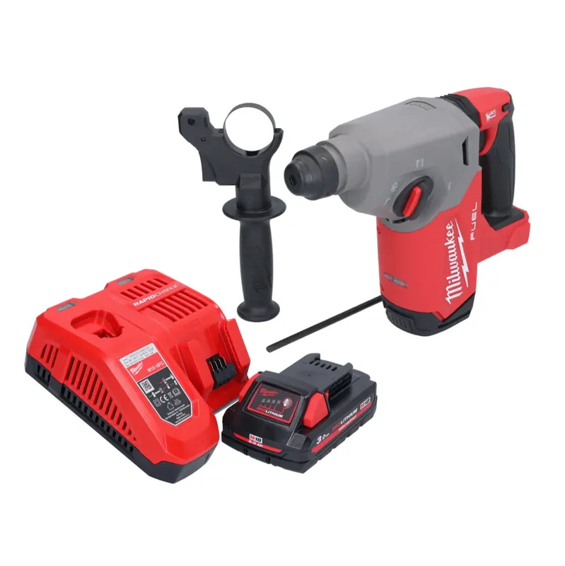 Markenware Milwaukee M18 FH-301 Akku Bohrhammer 18 V 2,5 J SDS plus Brushless + 1x Akku 3,0 Ah + Ladegerät