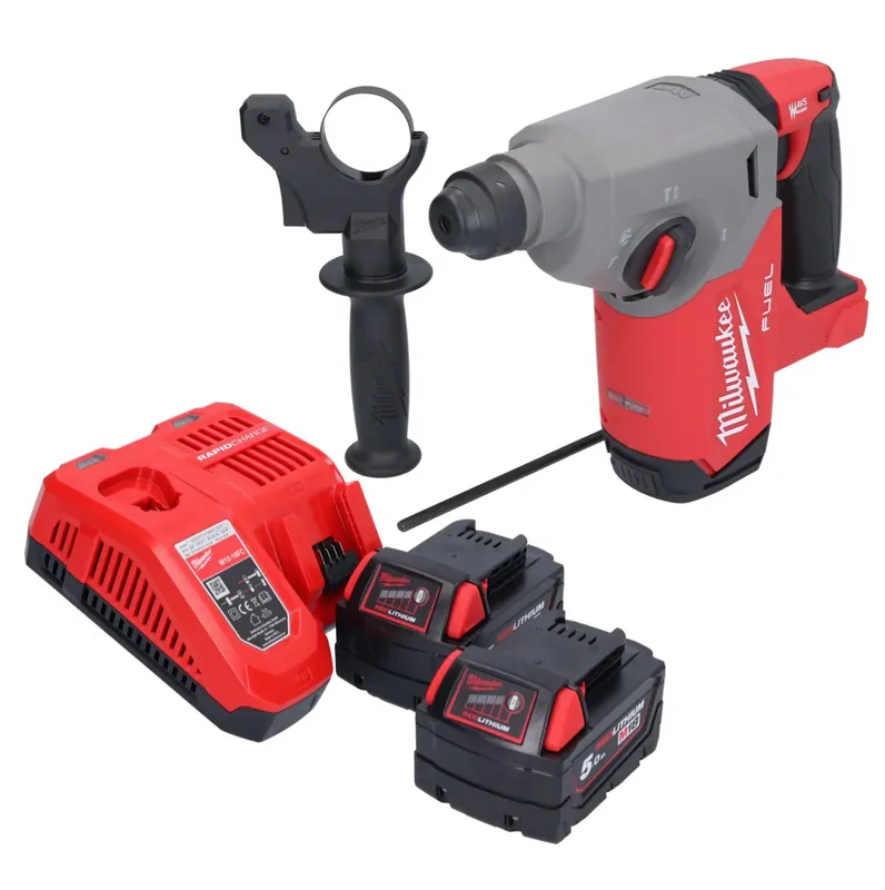 Milwaukee M18 FH-502 Akku Bohrhammer 18 V 2,5 J SDS plus Brushless + 2x Akku 5,0 Ah + Ladegerät Zertifiziert