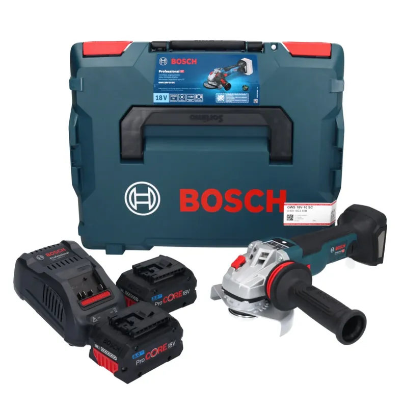 Bosch GWS 18V-10 SC Akku Winkelschleifer 18 V 125 mm Brushless + 2x ProCORE Akku 8,0 Ah + Ladegerät + L-Boxx Jetzt Bestellen