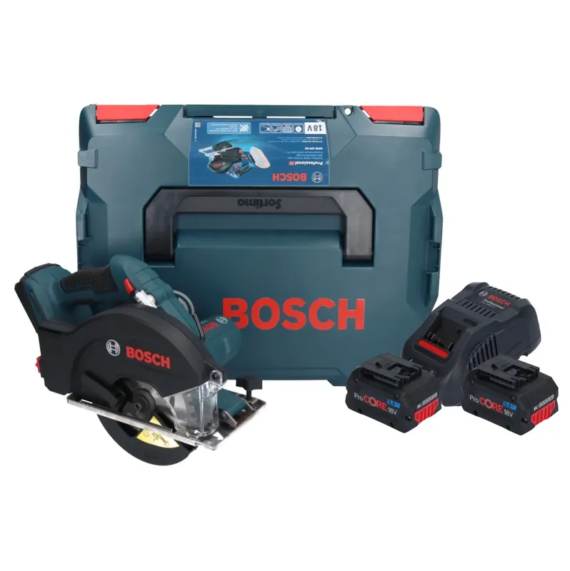Bosch GKM 18V-50 Professional Akku Metall Handkreissäge 18 V 136 mm Brushless + 2x ProCORE Akku 8,0 Ah + Ladegerät + L-Boxx Ausverkauf