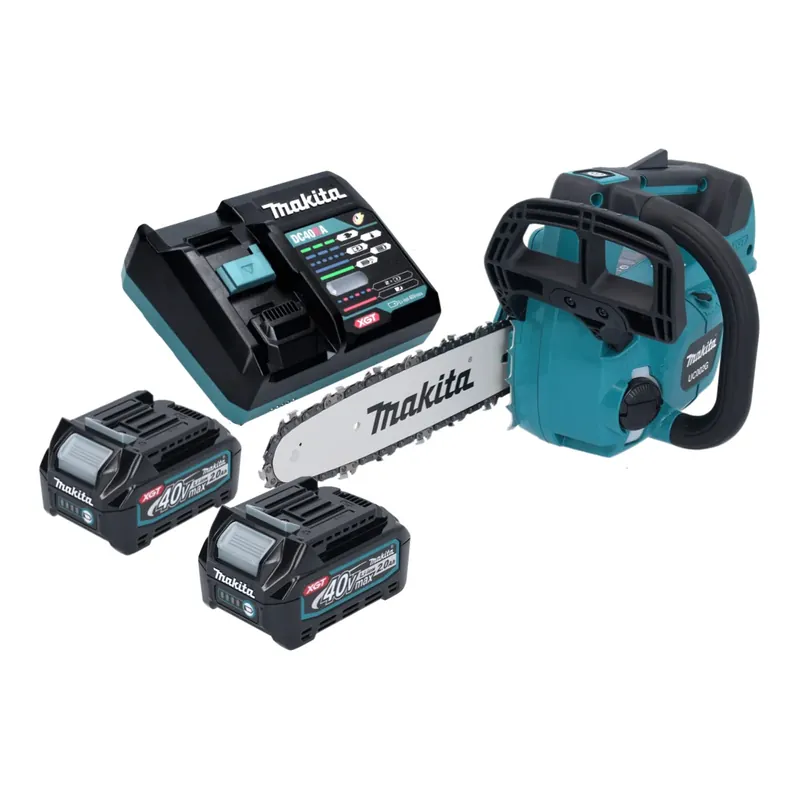 Bestseller Makita UC 002 GA201 Akku Kettensäge 40 V max. 25 cm 24,8 m/s Brushless + 2x Akku 2,0 Ah + Ladegerät