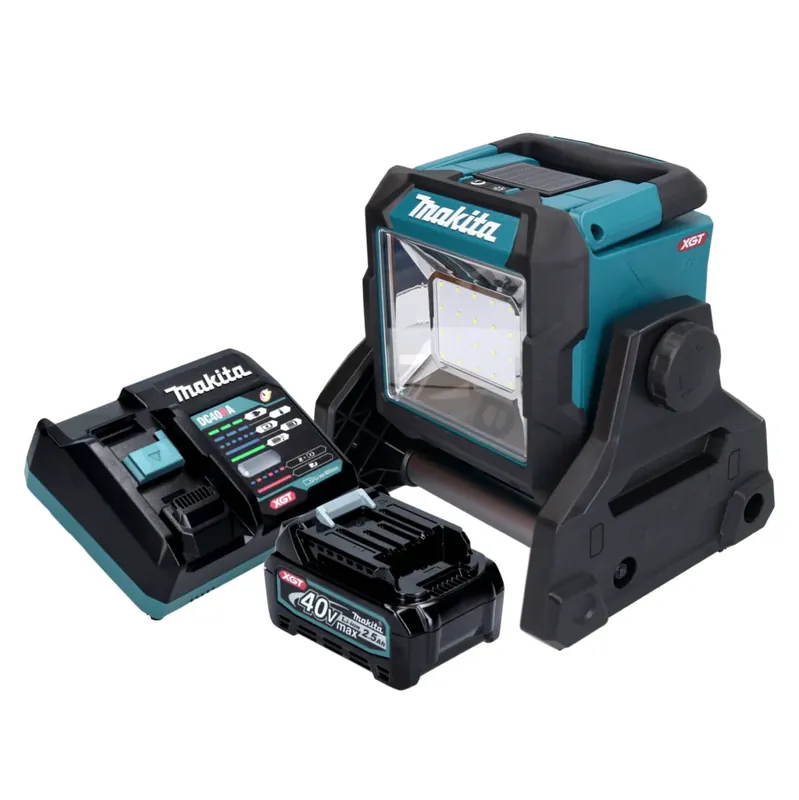 Echt Makita ML003GD101 Akku LED Baustrahler 18 V / 40 V max. 1100 lm + 1x Akku 2,5 Ah + Ladegerät